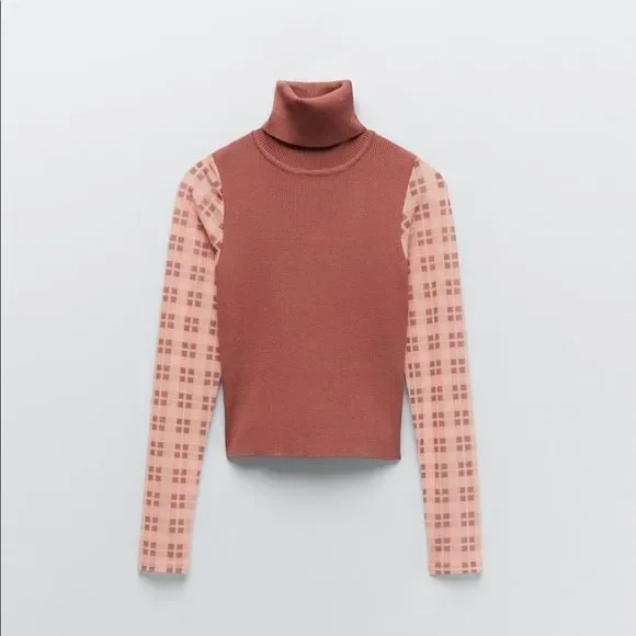 ZARA combination knit sweater - Picture 9 of 10